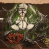 Graffiti przedstawiające kosmitę na os. Wschód