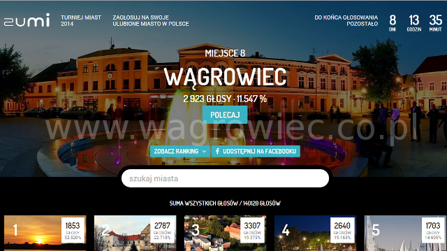 turniej miast 2014 organizowany przez zumi.pl