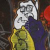 Graffiti z kolorowymi chomikami